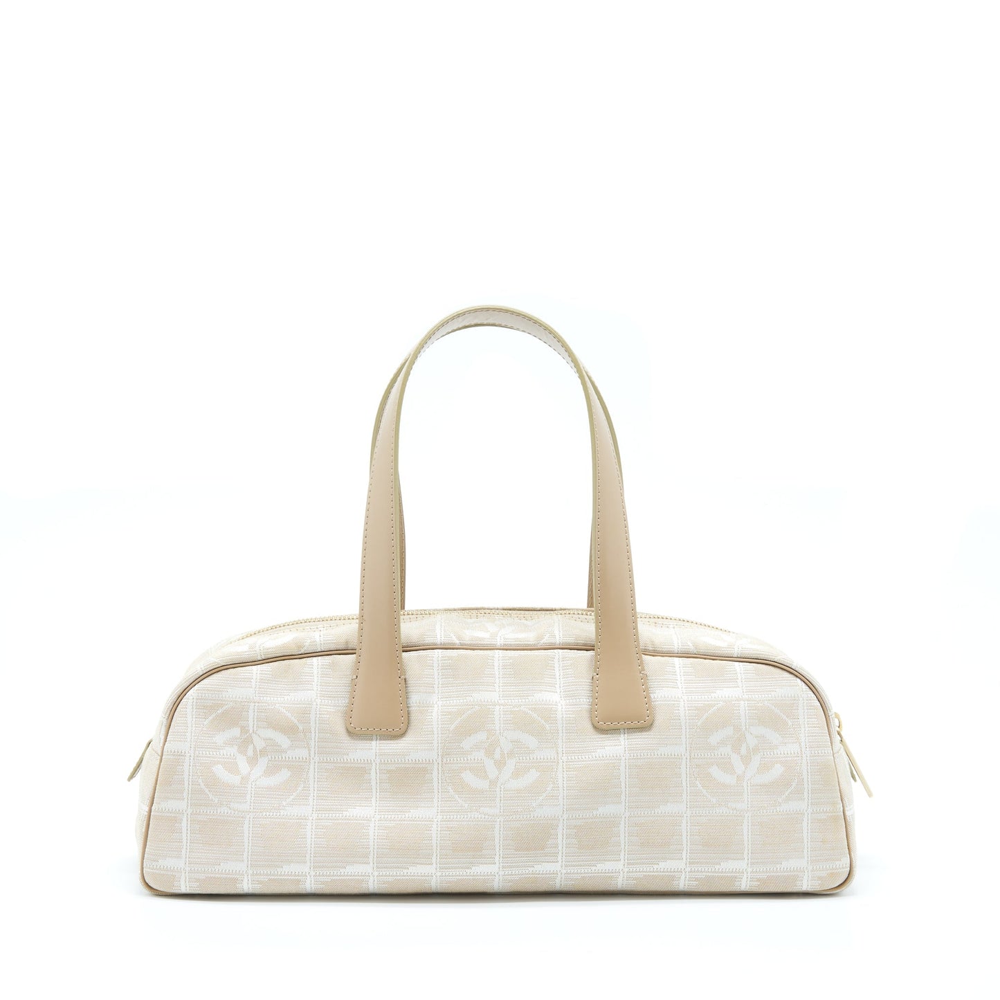 Chanel  Travel Line Bowler Bag Canvas And Leather L