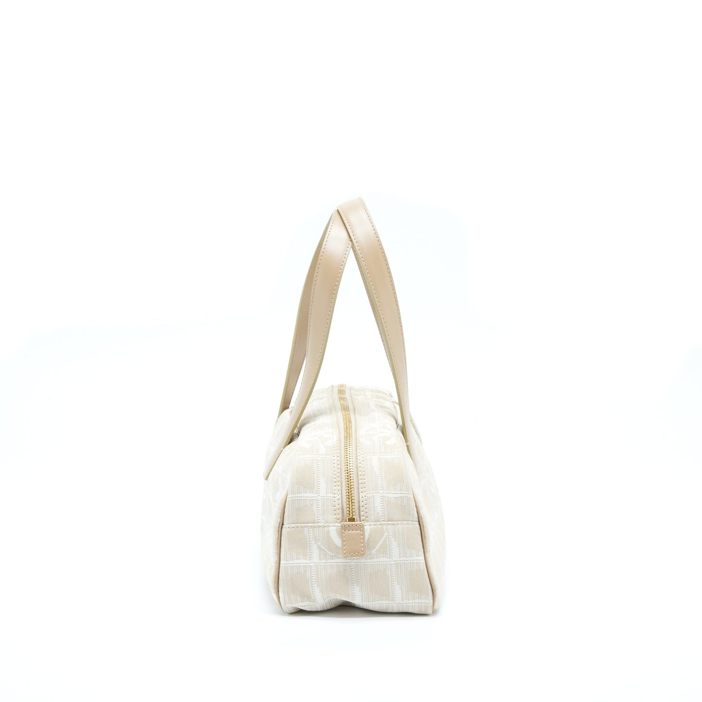 Chanel  Travel Line Bowler Bag Canvas And Leather L