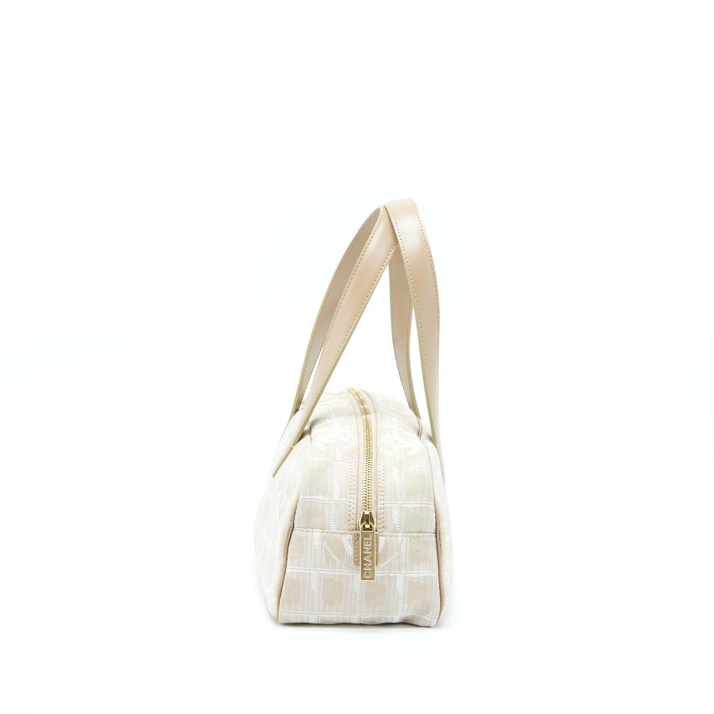 Chanel  Travel Line Bowler Bag Canvas And Leather L