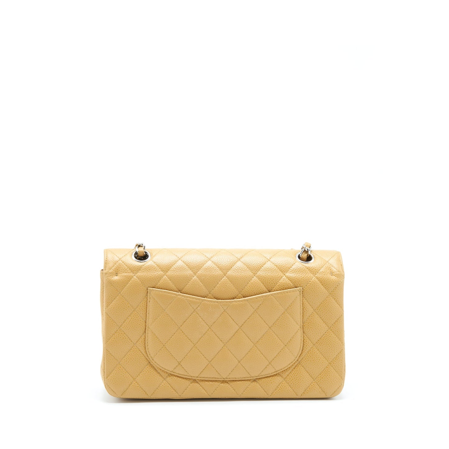 Chanel Medium Classic Double Flap Bag Caviar Dark Beige