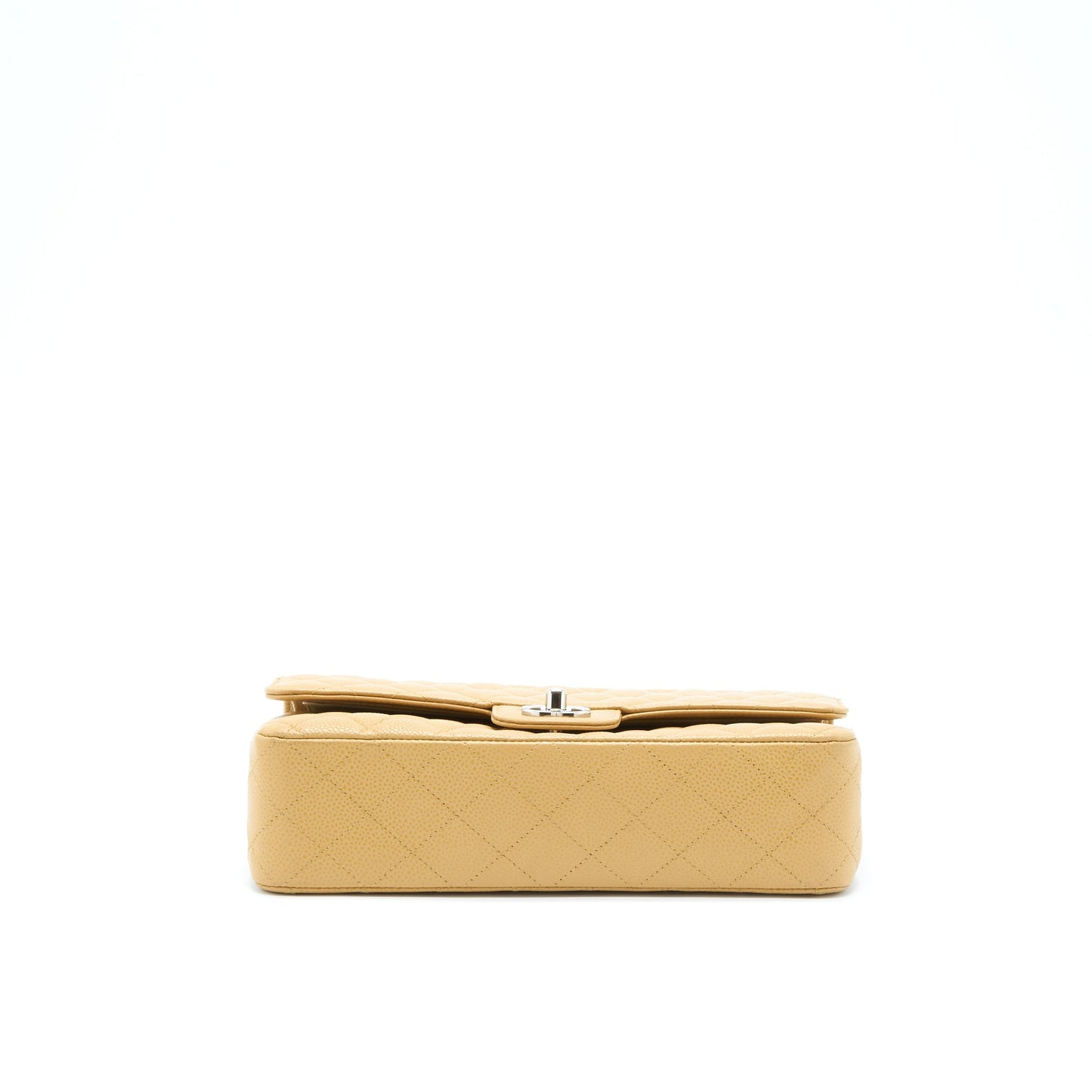 Chanel Medium Classic Double Flap Bag Caviar Dark Beige