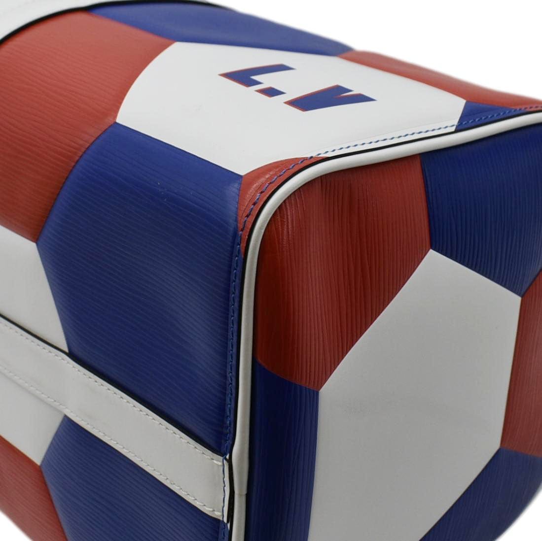 LOUIS VUITTON Keepall 50 FIFA Cup Bandouliere Leather Travel Bag Multicolor