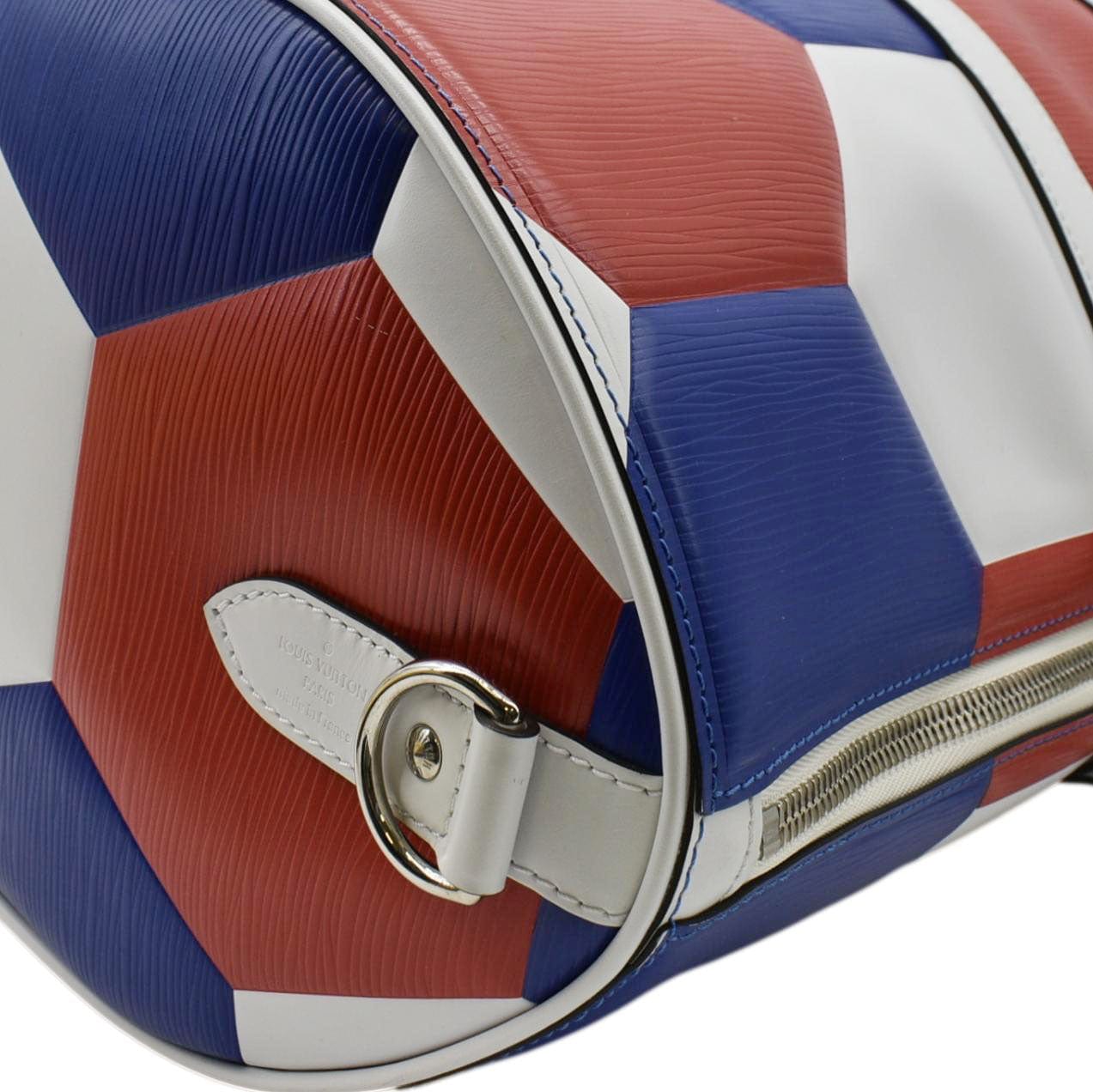 LOUIS VUITTON Keepall 50 FIFA Cup Bandouliere Leather Travel Bag Multicolor