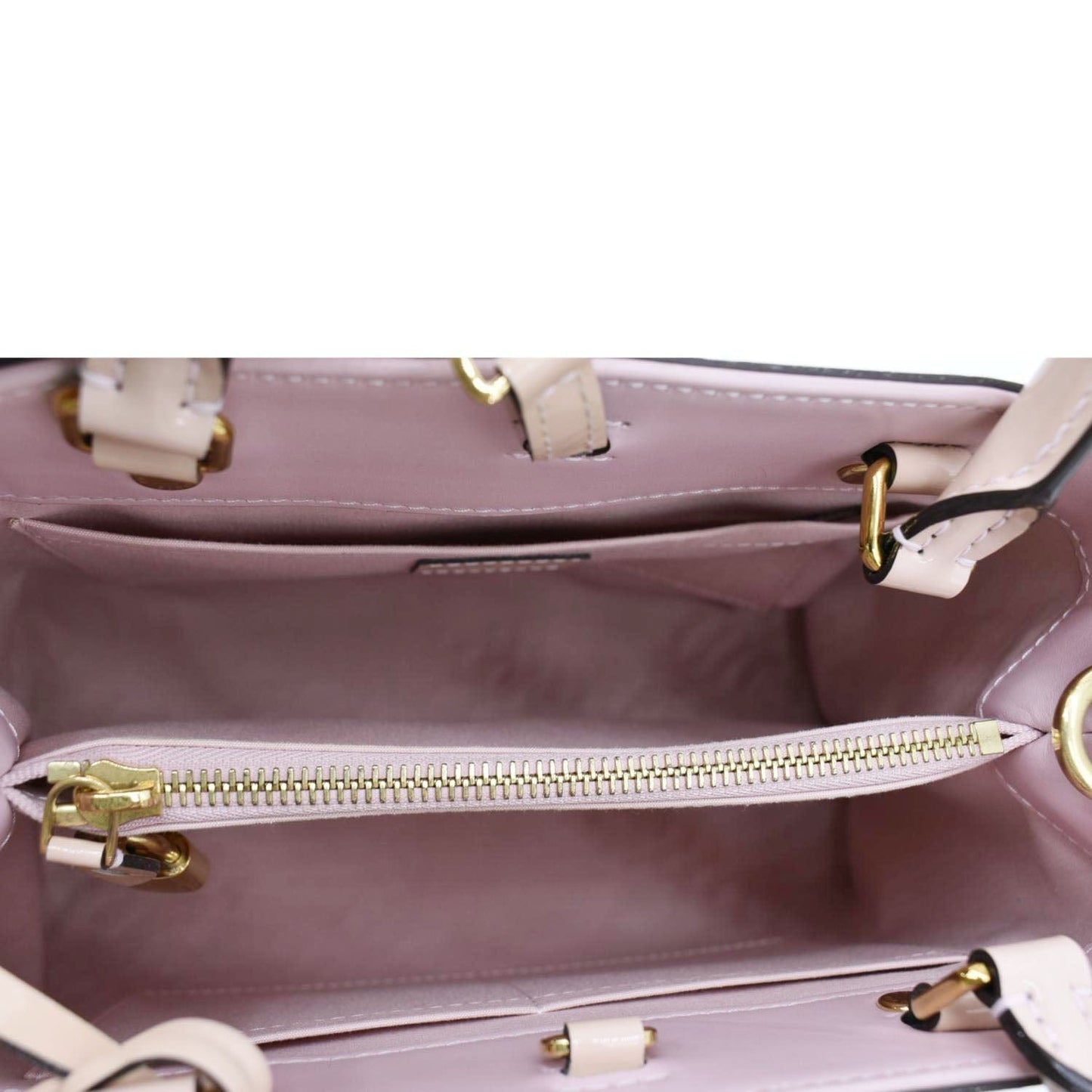 LOUIS VUITTON Montaigne BB Vernis Leather Tote Shoulder Bag Dusty Pink