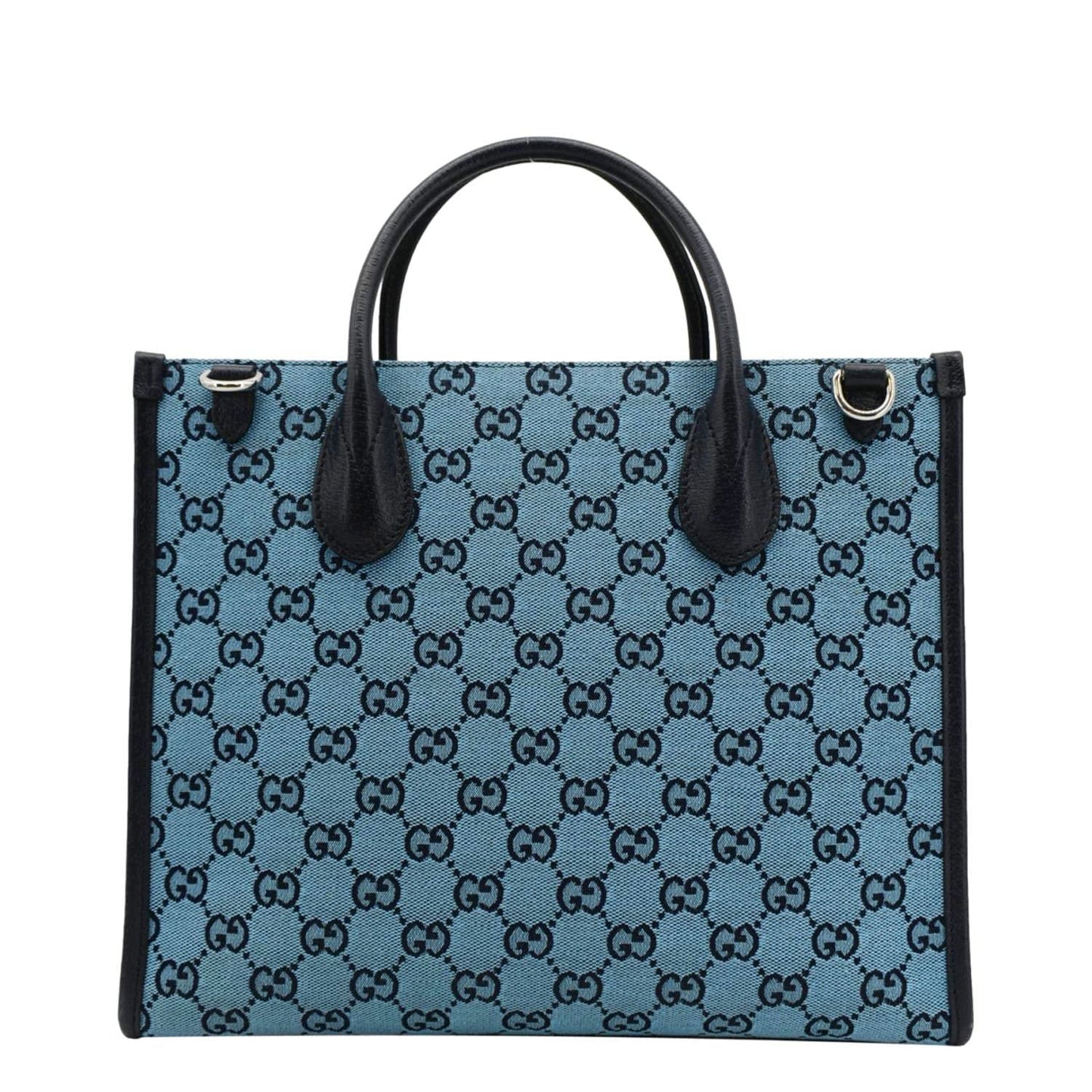 GUCCI Interlocking GG Supreme Canvas Tote Bag Blue 659983