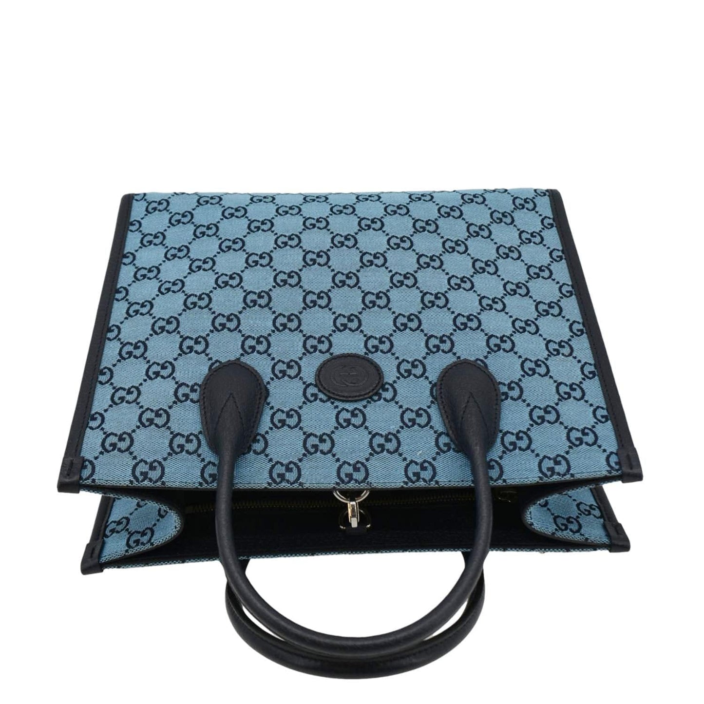GUCCI Interlocking GG Supreme Canvas Tote Bag Blue 659983