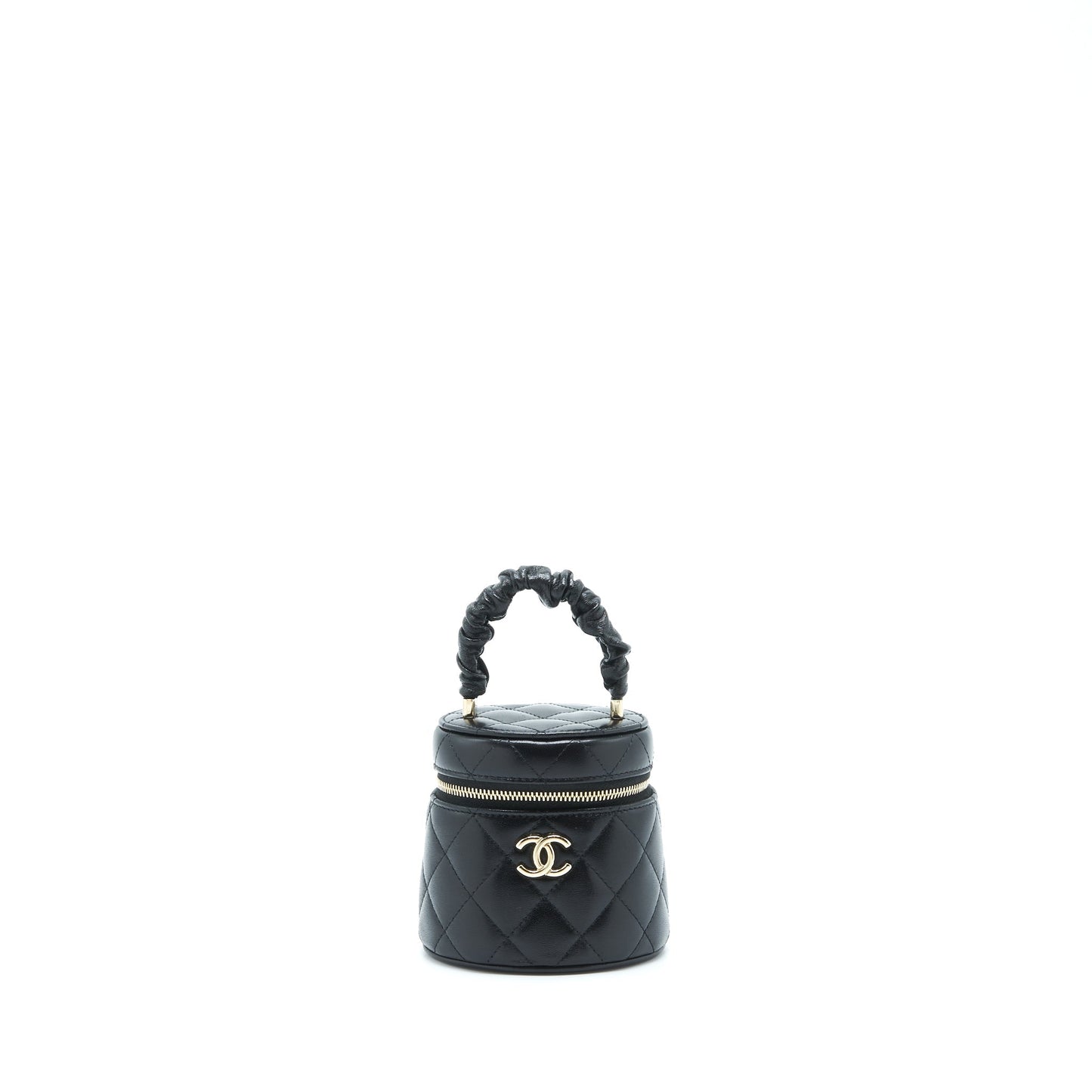Chanel 22S Top Handle Super Mini Vanity Lambskin Black L