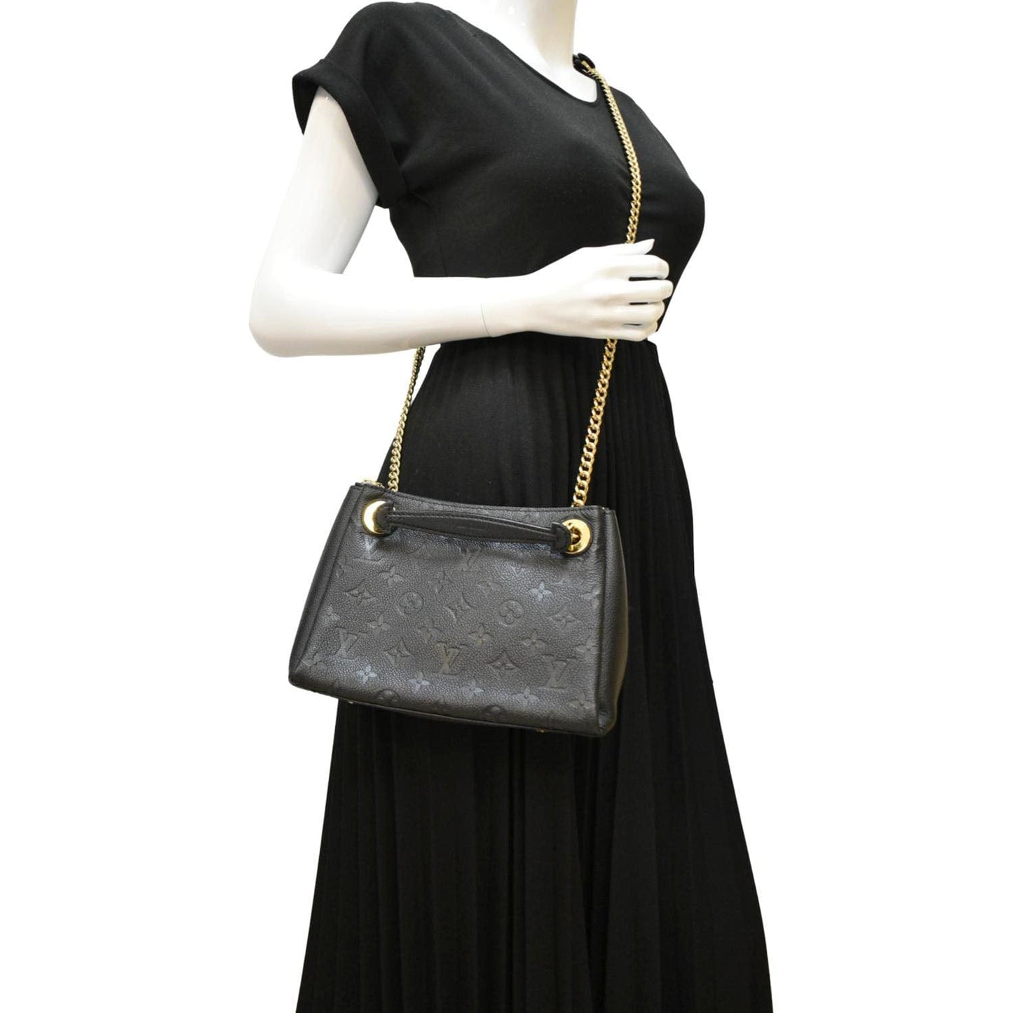 LOUIS VUITTON Surene BB  Empreinte Leather Shoulder Bag Black