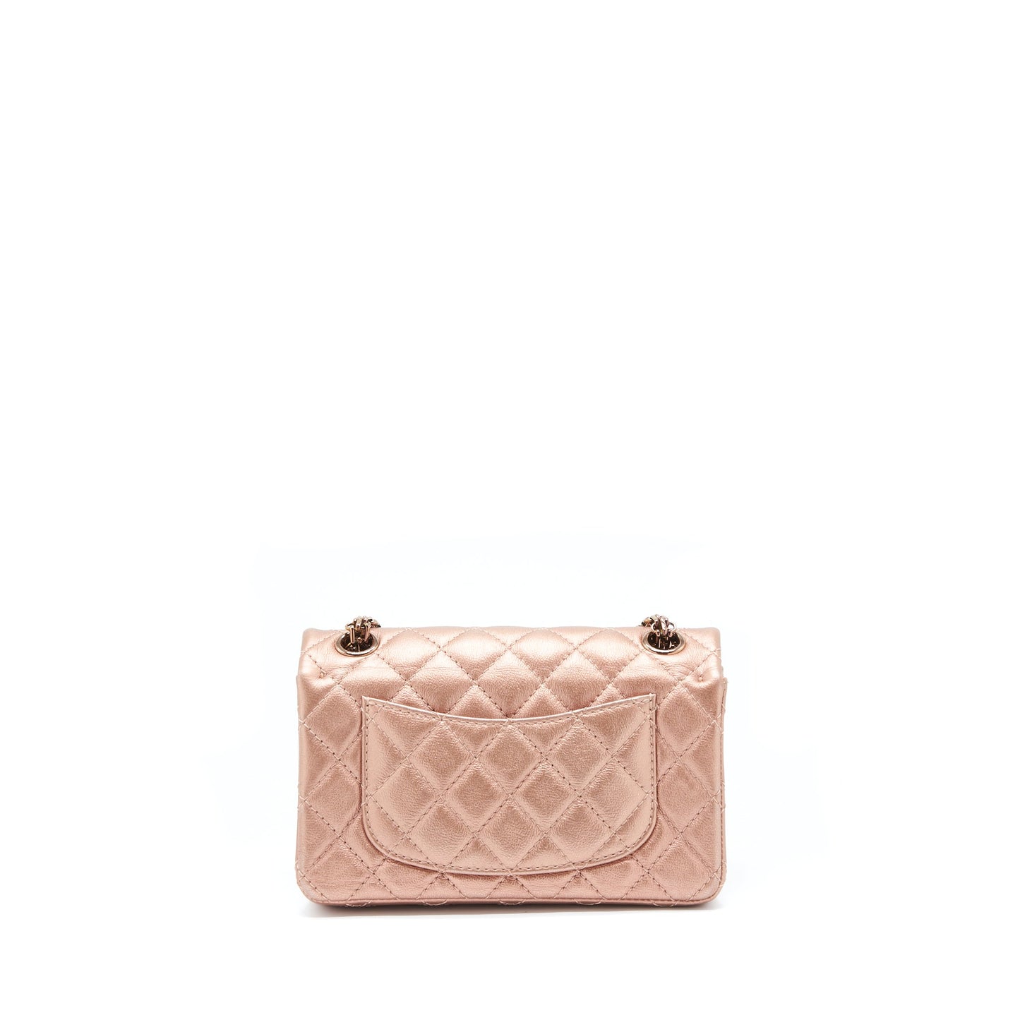 Chanel Mini 2.55 Reissue Flap Bag Calfskin Metallic Pink
