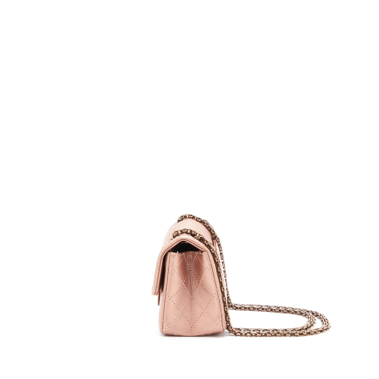 Chanel Mini 2.55 Reissue Flap Bag Calfskin Metallic Pink