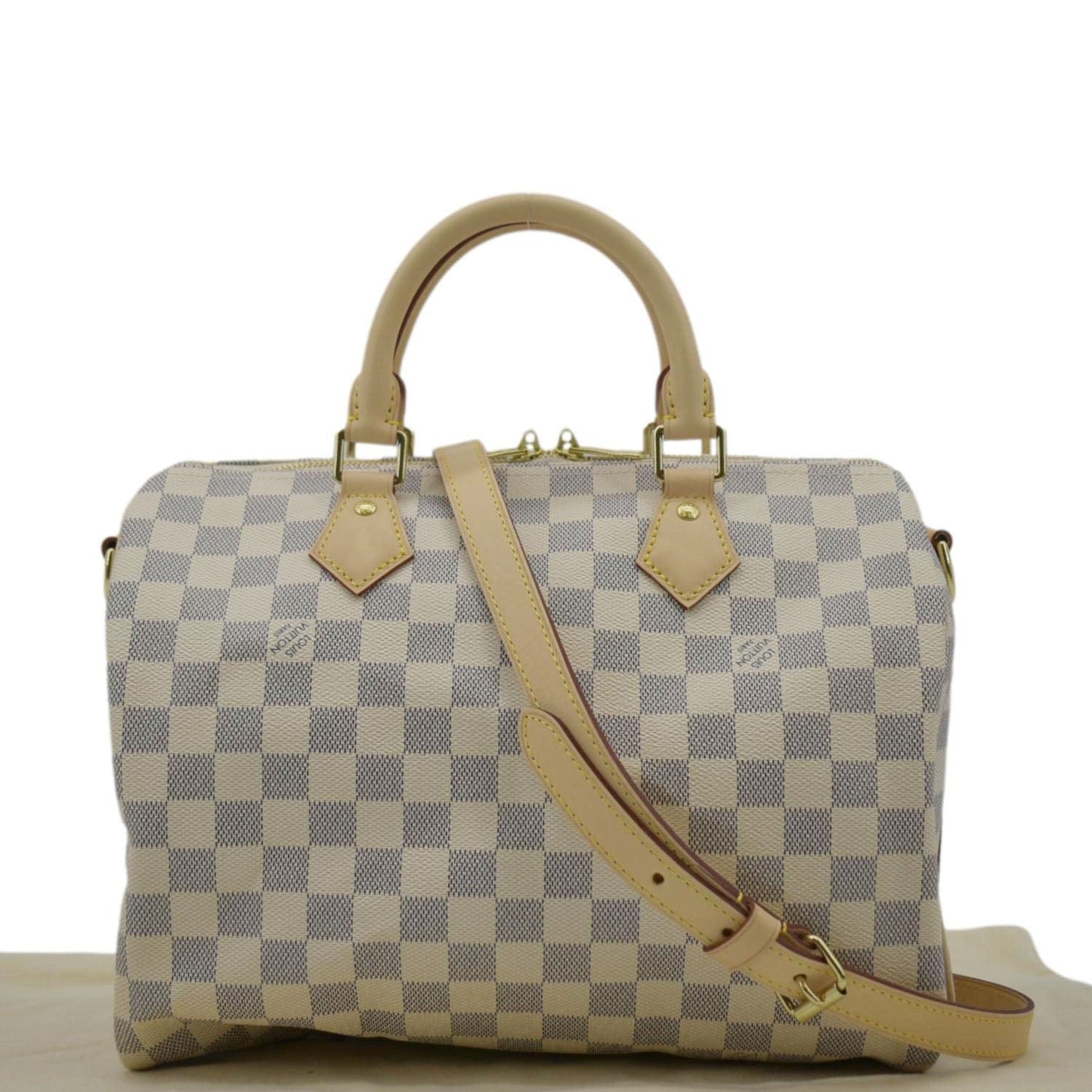 LOUIS VUITTON  30 Bandouliere Damier Azur Shoulder Bag White