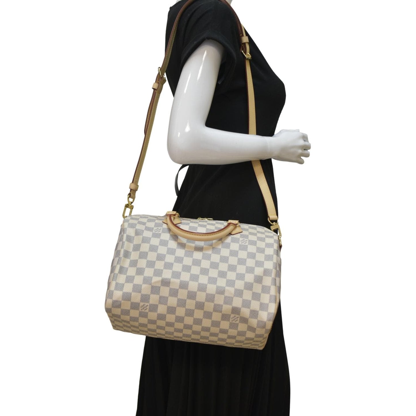 LOUIS VUITTON  30 Bandouliere Damier Azur Shoulder Bag White