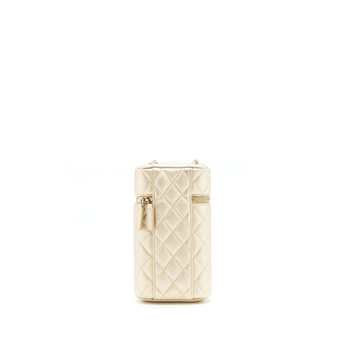 Chanel Classic Vanity Phone Holder With Chain Lambskin Gold