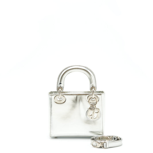 Dior Mini Lady Dior Metallic Silver