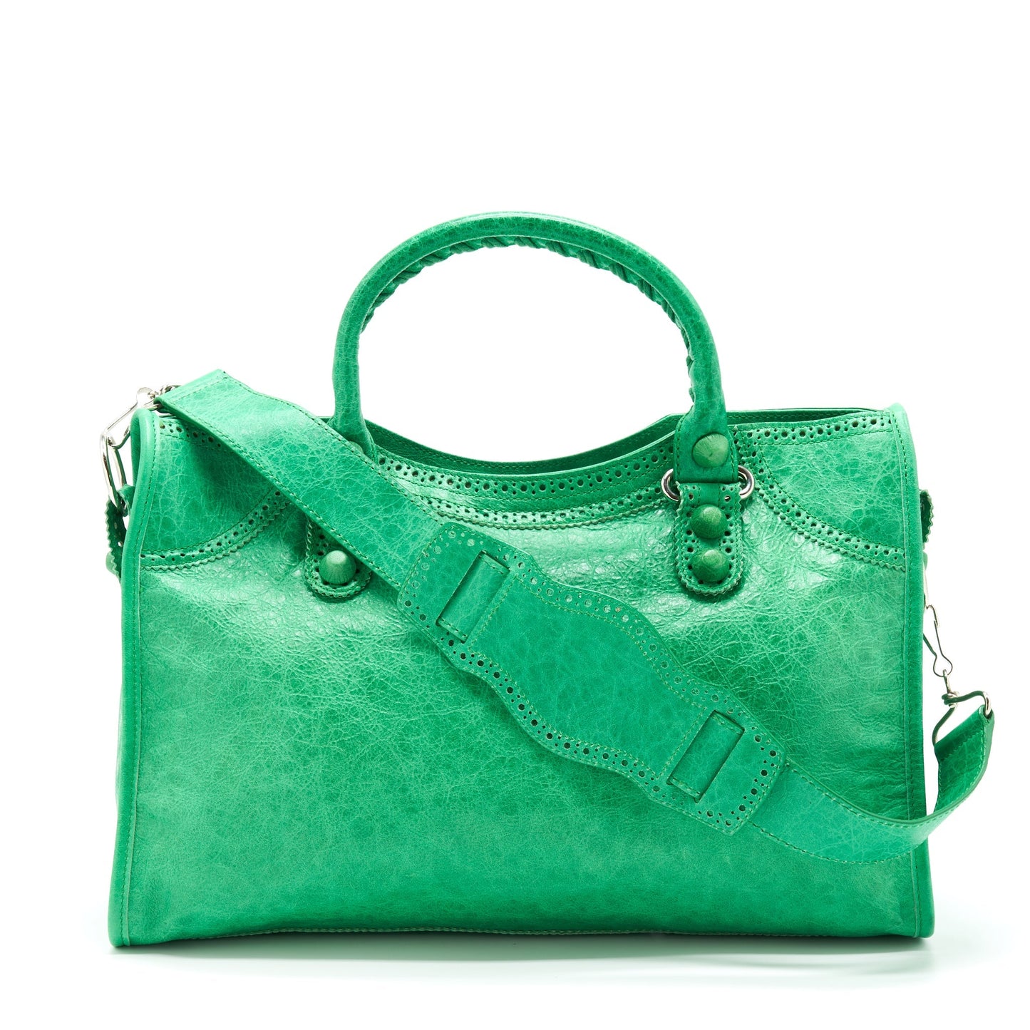 Balenciaga Lace City Purse Green