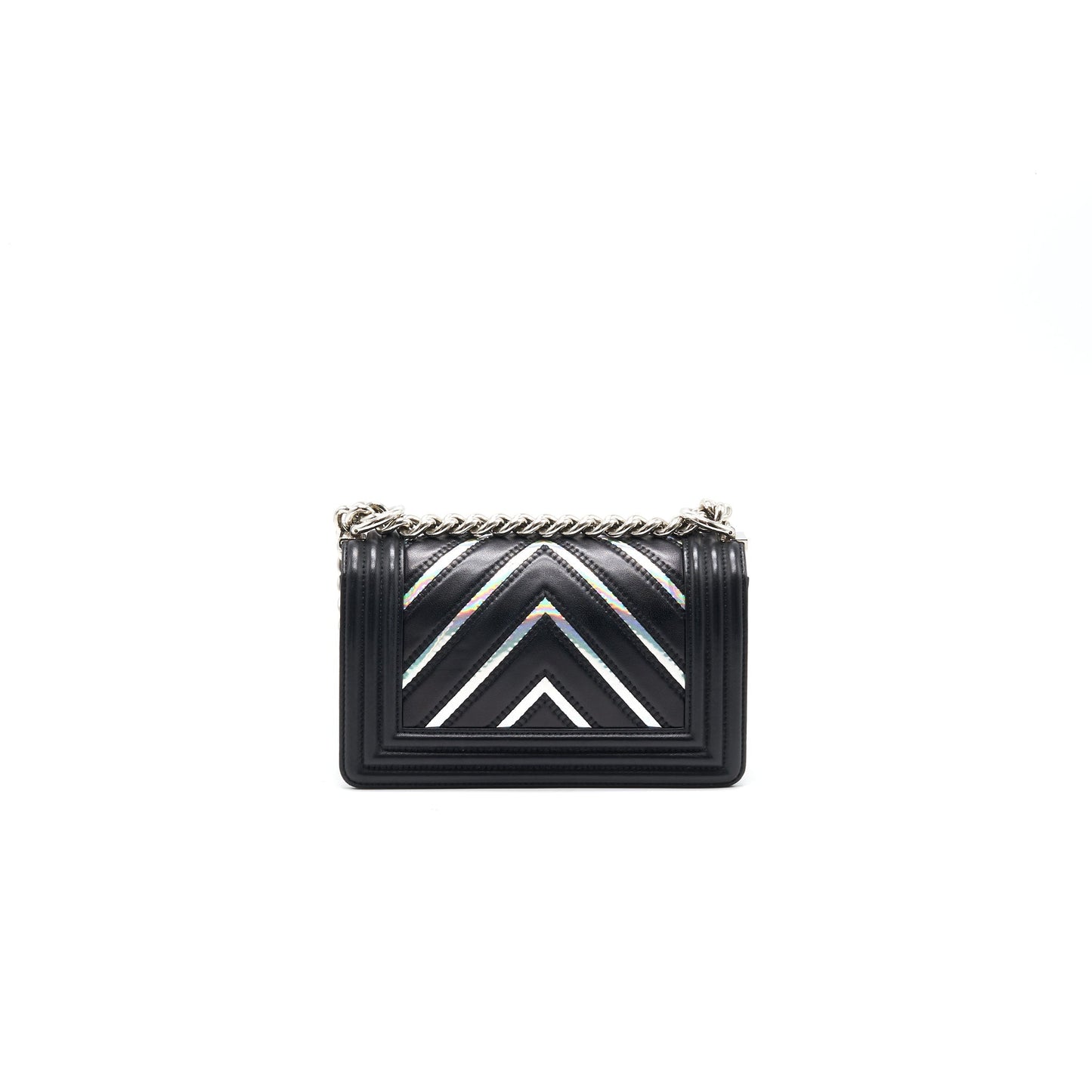 Chanel Small Chevron Le boy Lambskin Black Handbag