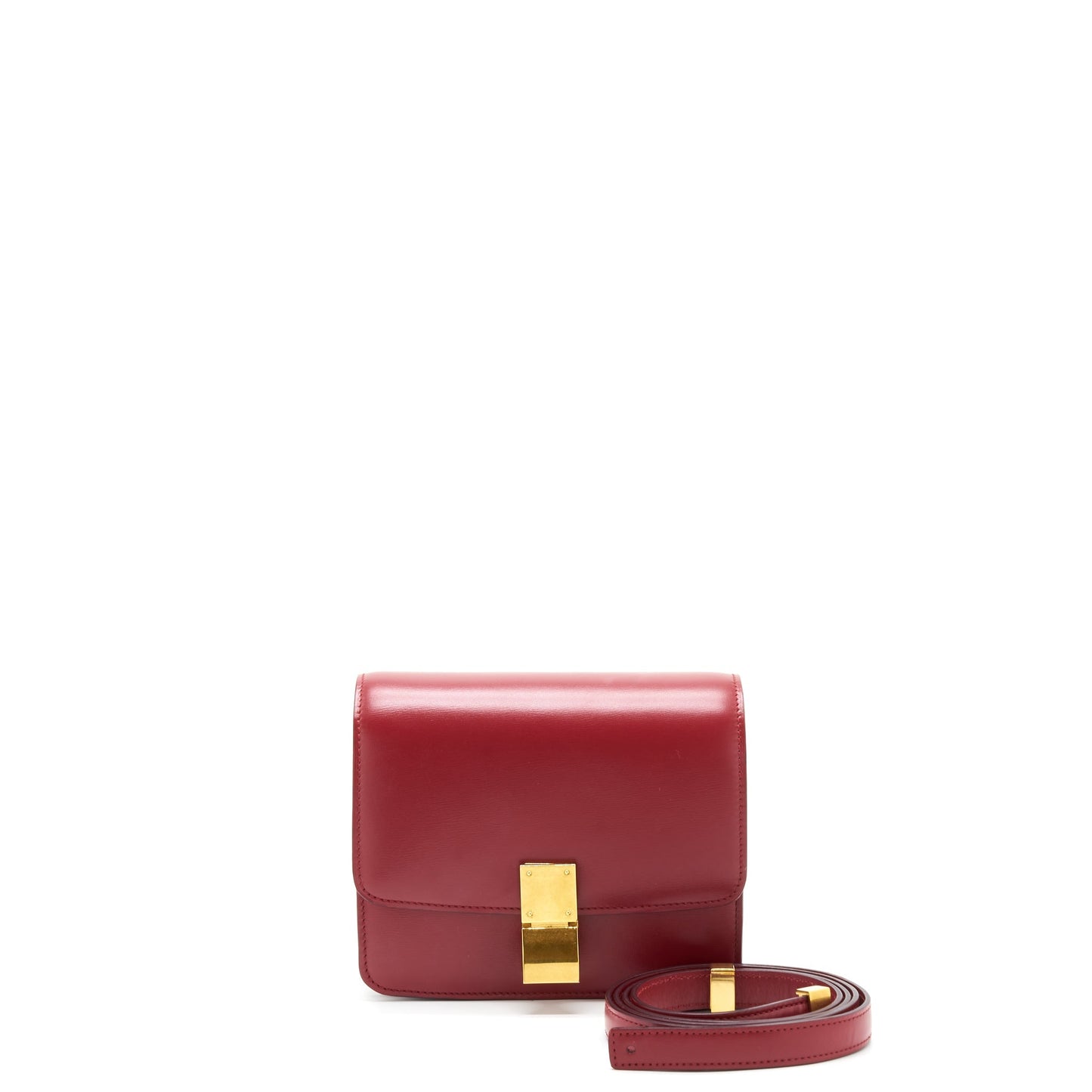 Celine Small Classic Purse In Box Calfskin Red