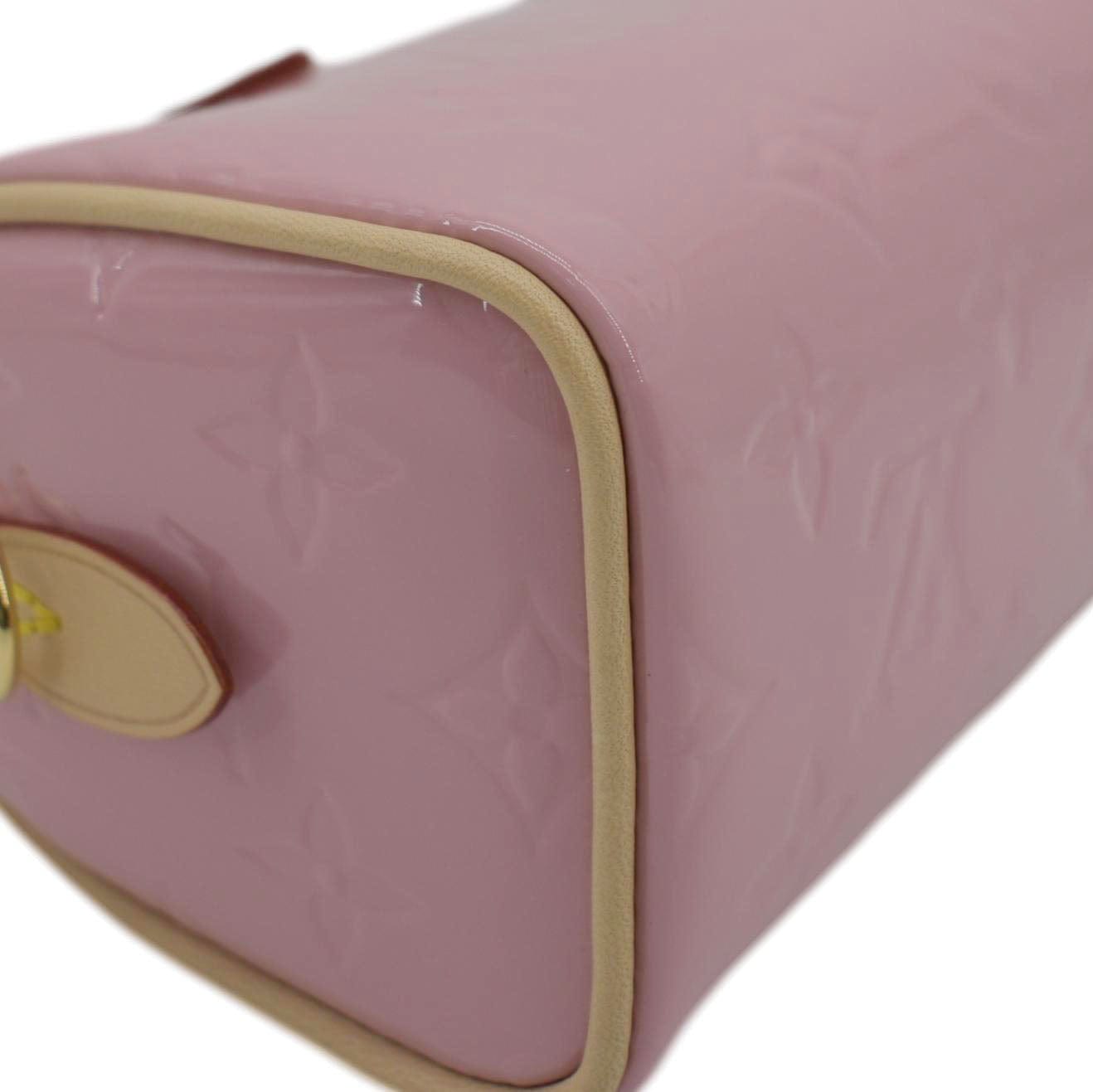 LOUIS VUITTON Nano  Monogram Vernis Crossbody Bag Light Mochi Pink