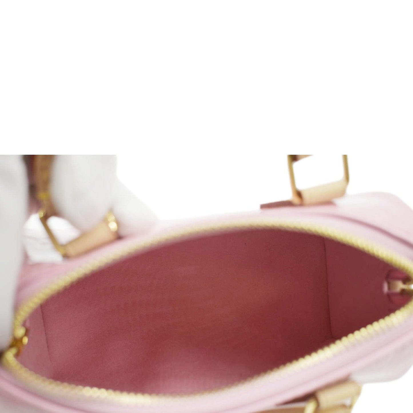 LOUIS VUITTON Nano  Monogram Vernis Crossbody Bag Light Mochi Pink