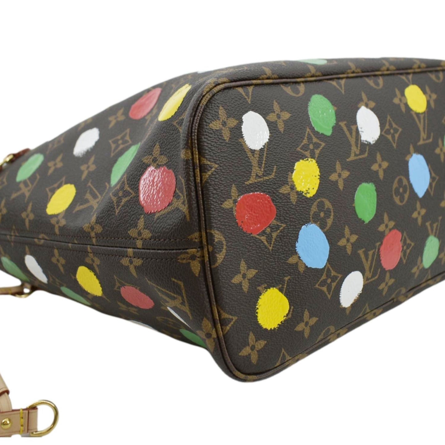 LOUIS VUITTON x YK Neverfull MM Monogram Canvas Shoulder Bag Brown