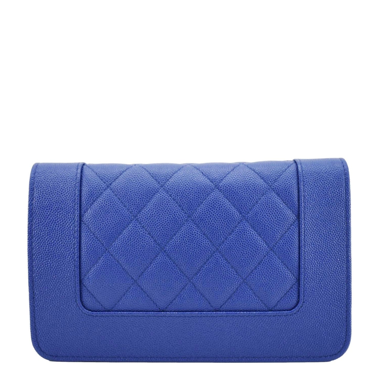 CHANEL Mademoiselle  Flap Quilted Leather Shoulder Bag Blue