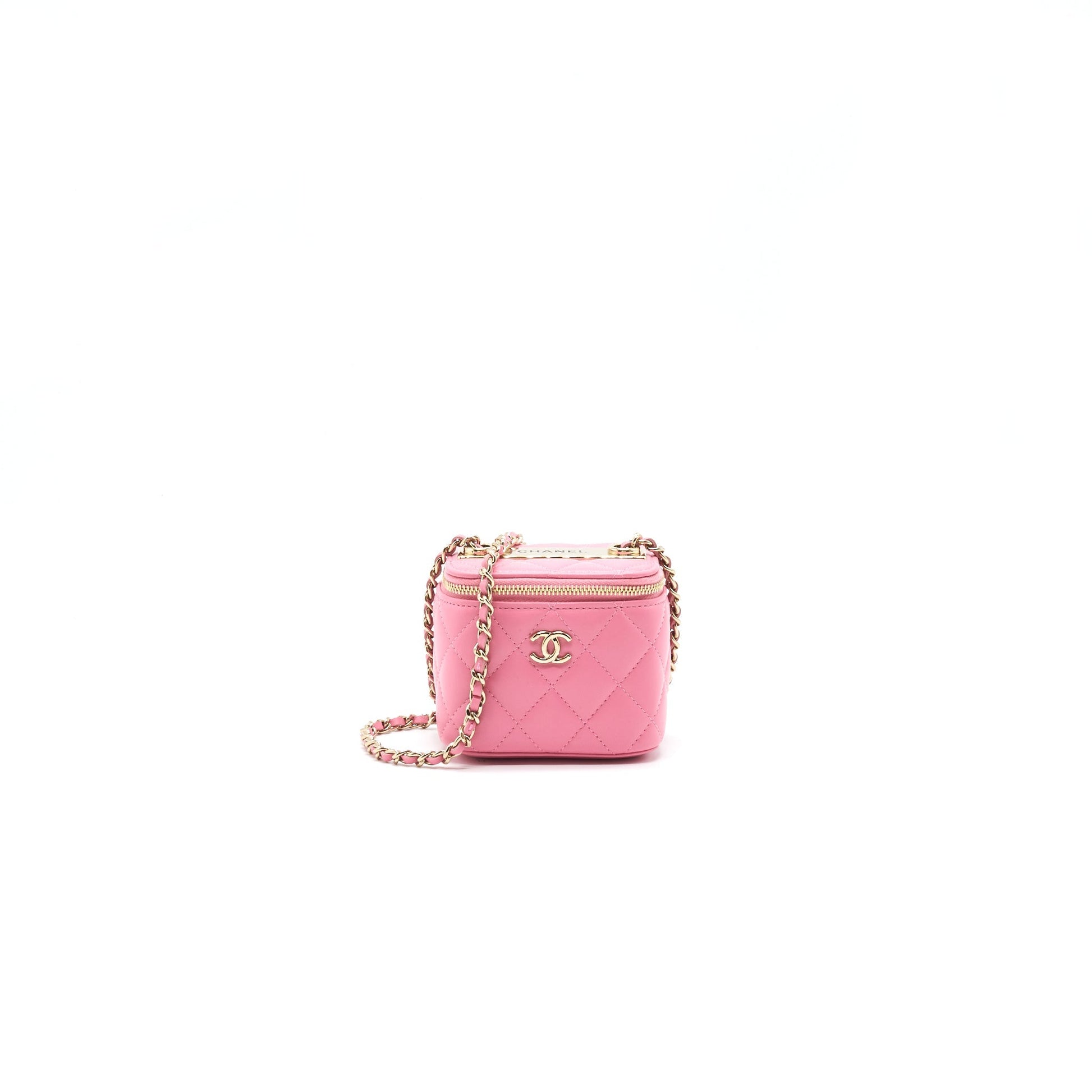 Chanel Small Vanity with Chain Pink Handbag