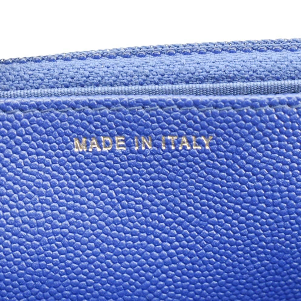 CHANEL Mademoiselle  Flap Quilted Leather Shoulder Bag Blue