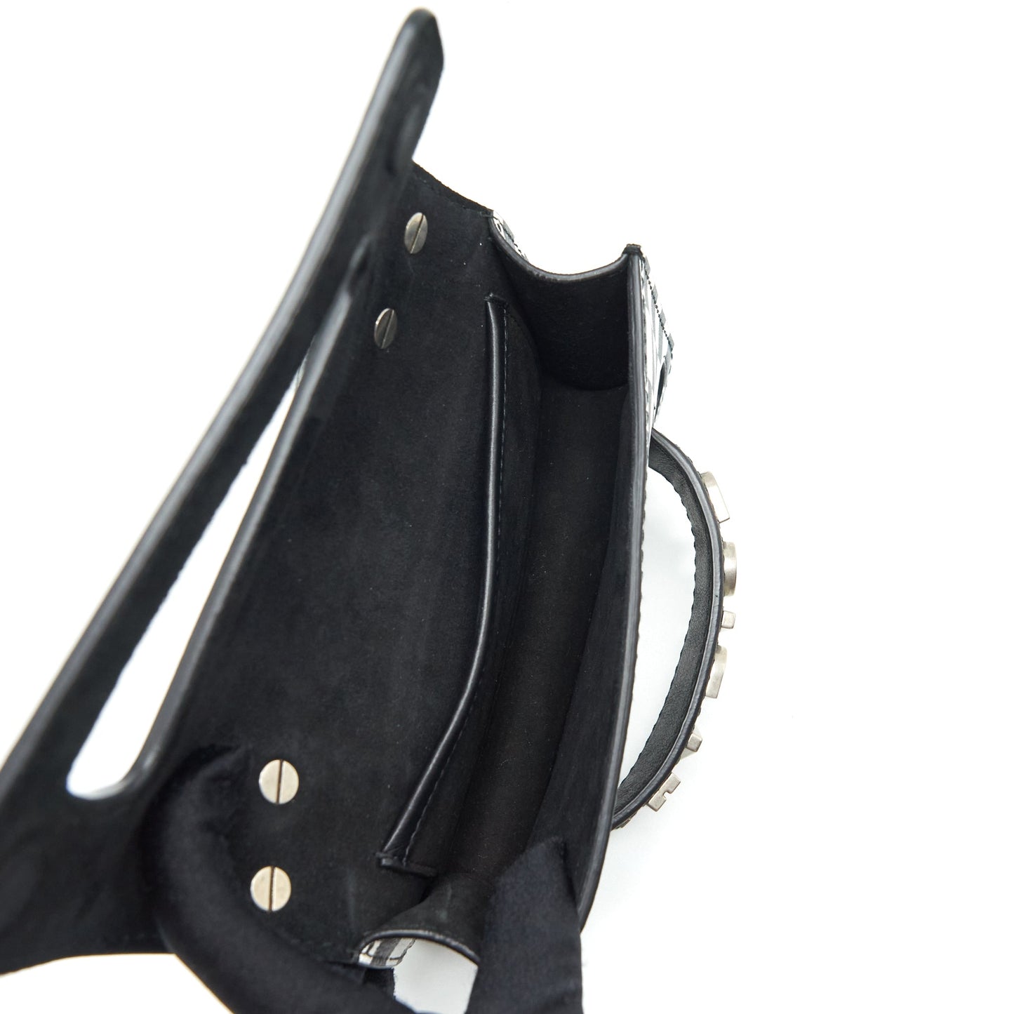Dior Mini J’adior Flap Purse Black/ White With Wide Shoulder Strap
