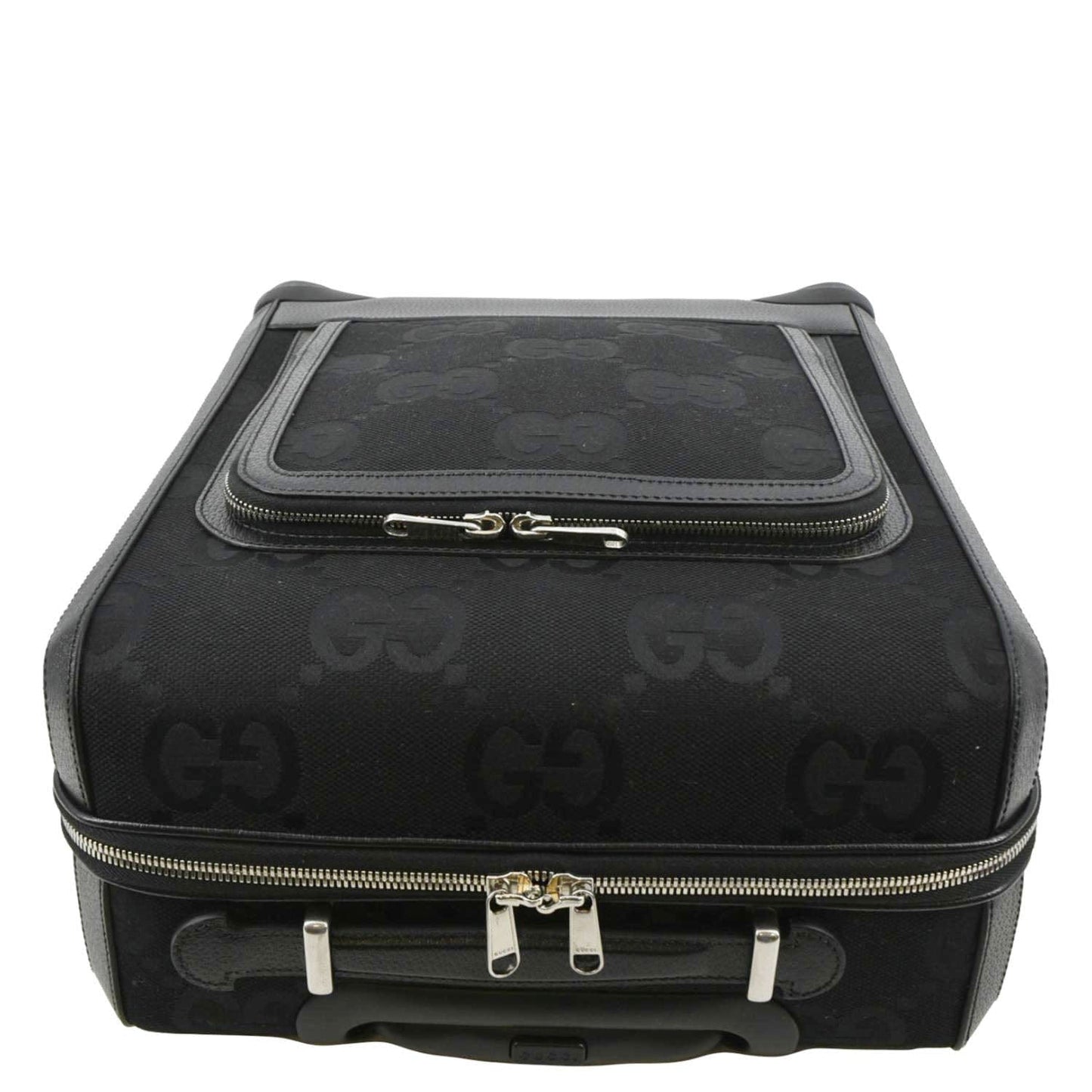 GUCCI Small Cabin Trolley Jumbo GG Supreme Canvas Travel Bag Black 451003