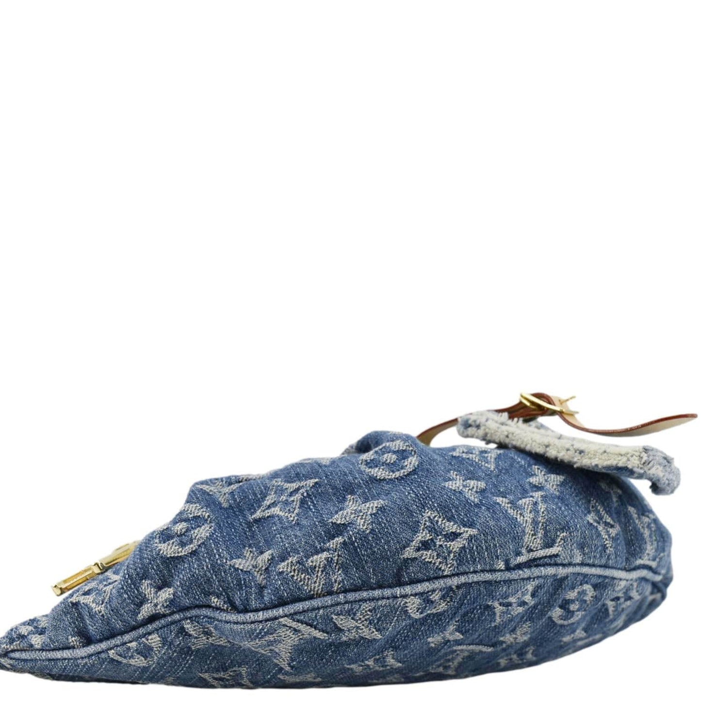 LOUIS VUITTON High Rise Monogram Denim Bumbag Blue
