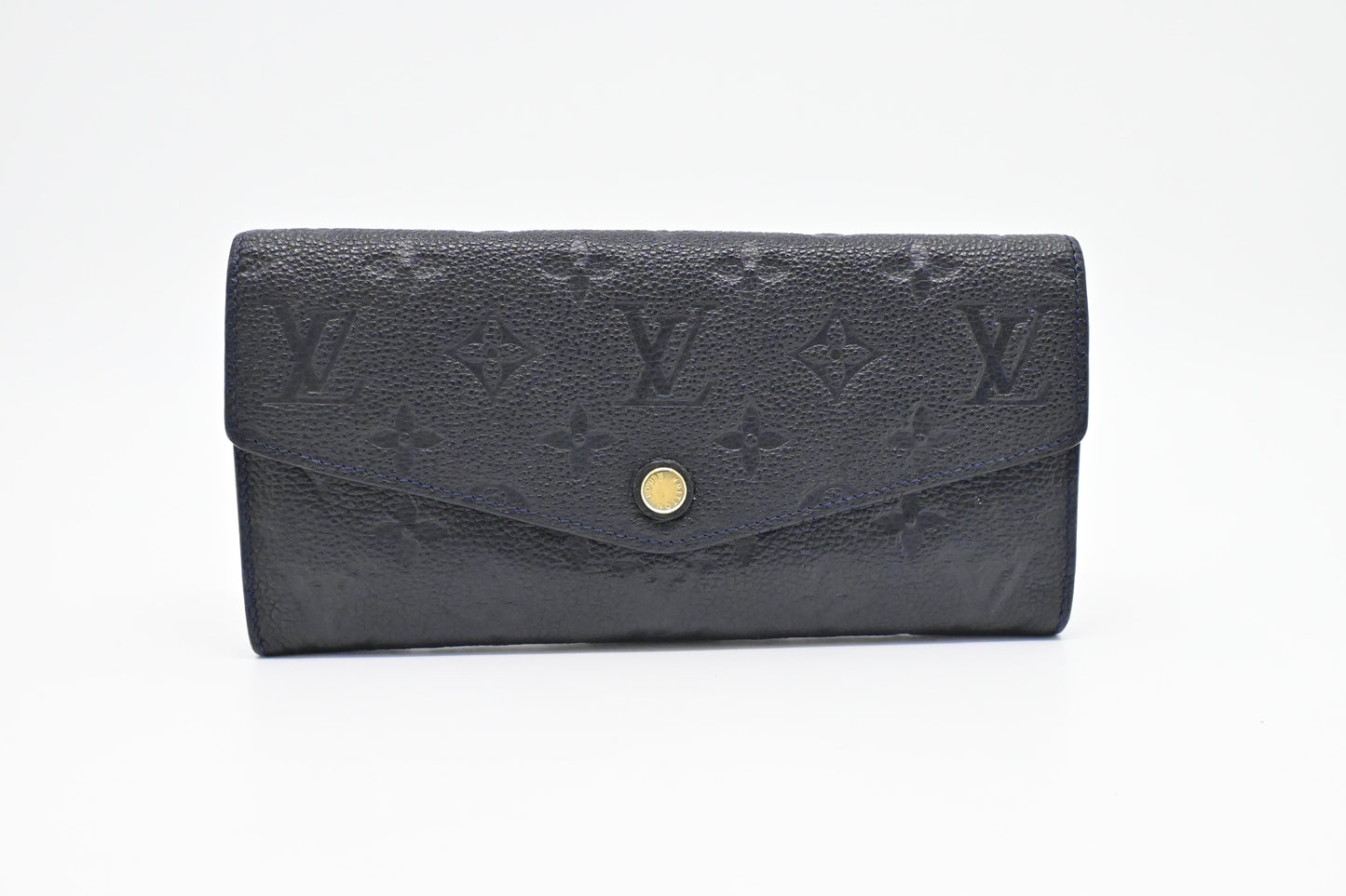 Louis Vuitton Curieuse Wallet in Bleu Infini Empreinte Leather