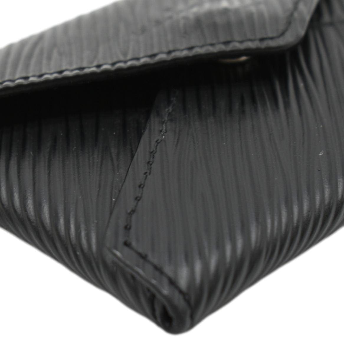 LOUIS VUITTON Kirigami Necklace Epi Leather Clutch Black