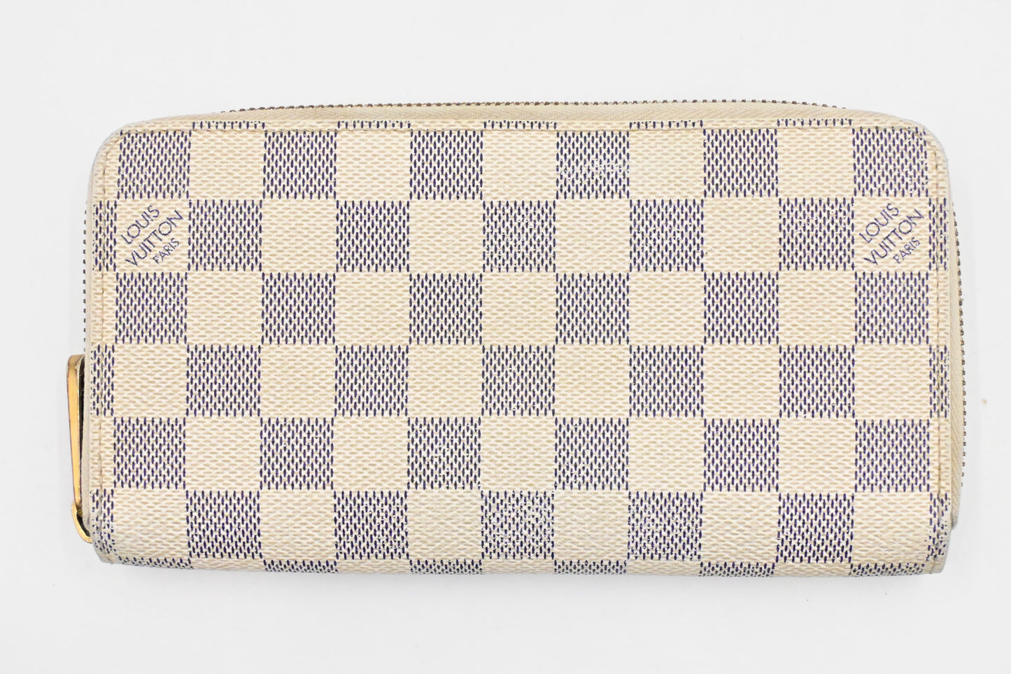 Louis Vuitton Long Zippy Wallet in Damier Azur Canvas