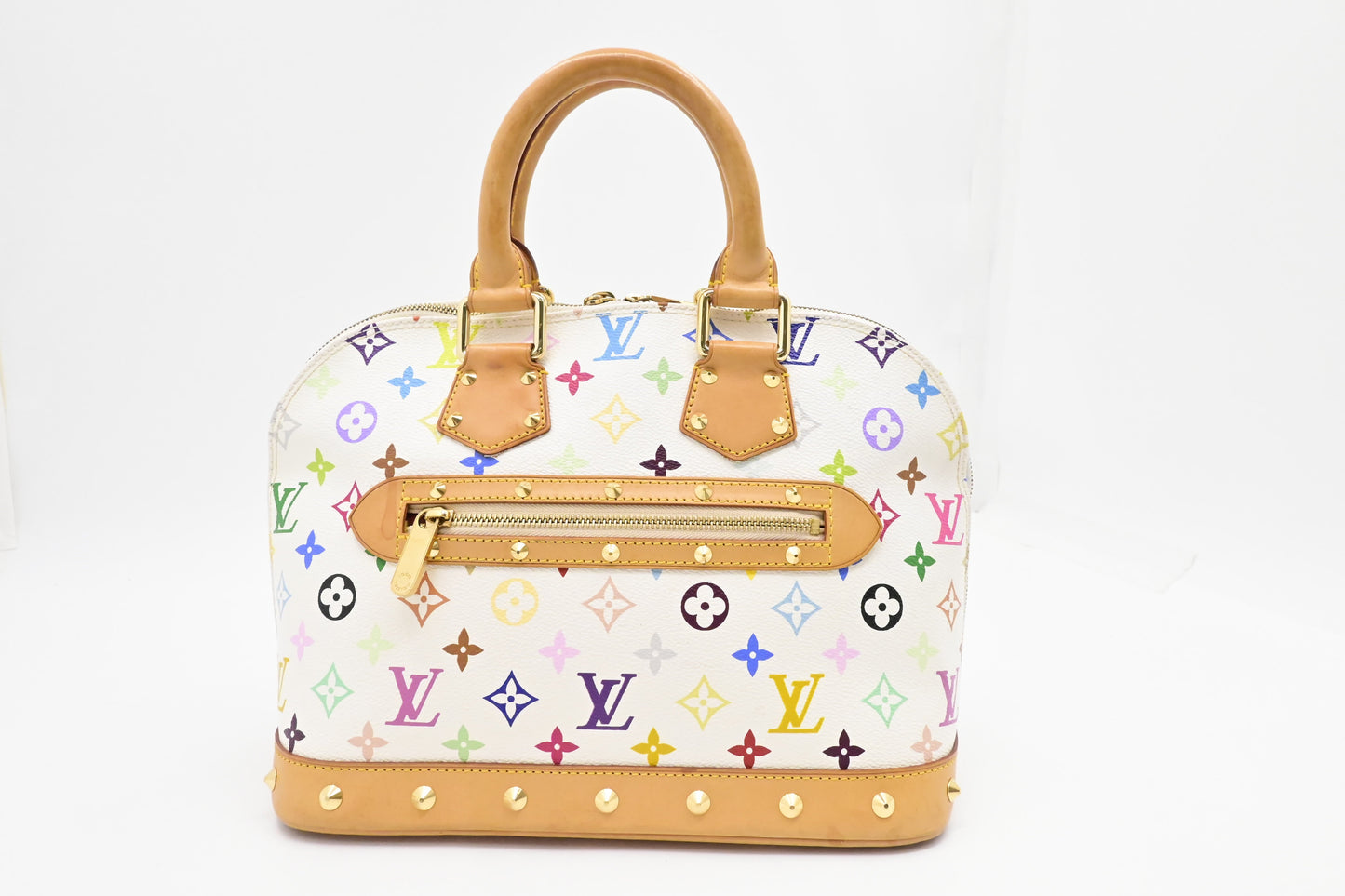 Louis Vuitton Alma PM in White Multicolor Monogram Canvas