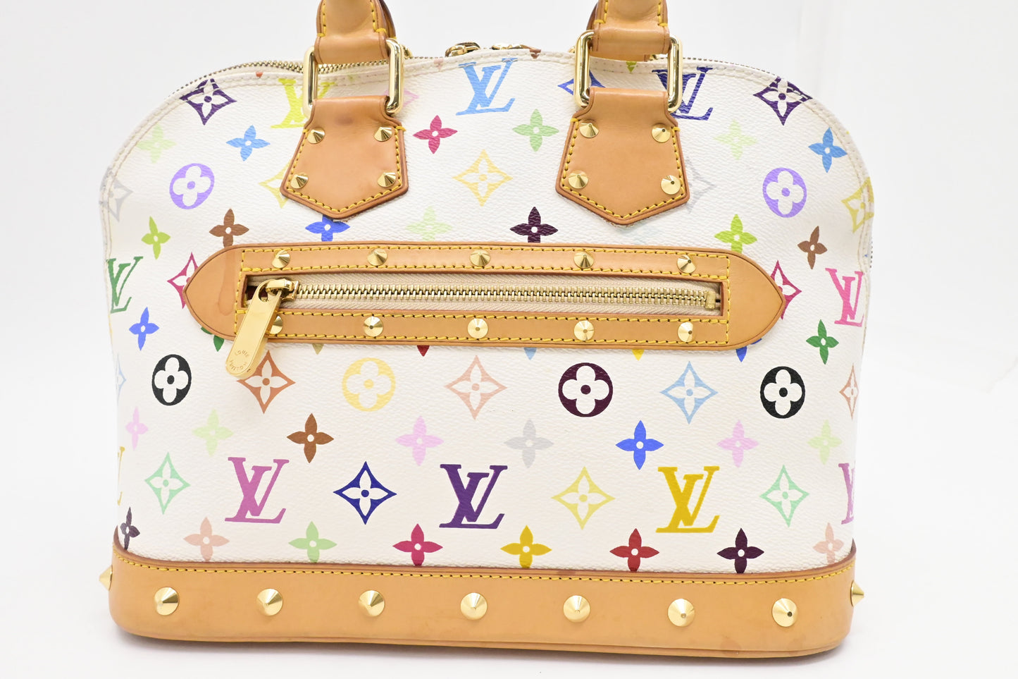 Louis Vuitton Alma PM in White Multicolor Monogram Canvas