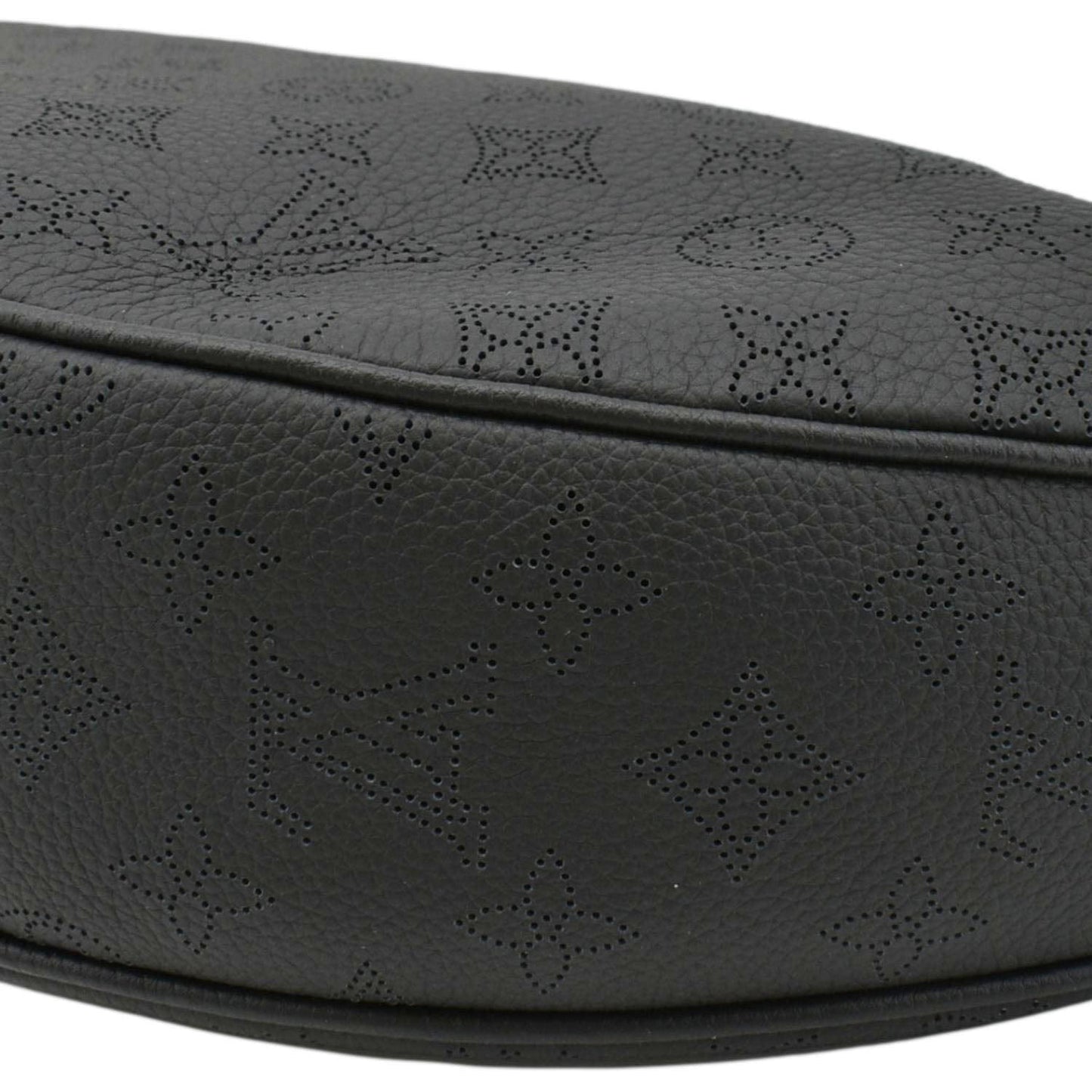 LOUIS VUITTON Baia MM Perforated Mahina Leather Shoulder Bag Black
