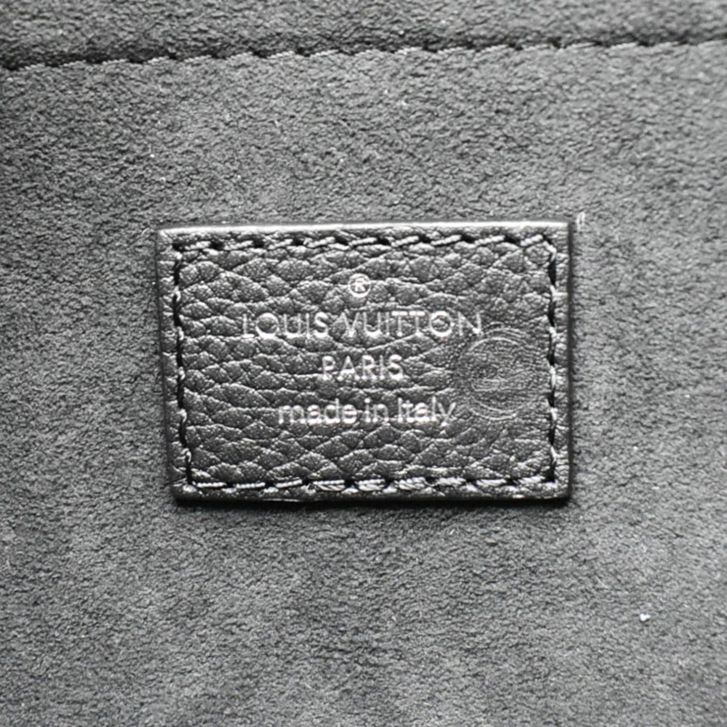 LOUIS VUITTON Baia MM Perforated Mahina Leather Shoulder Bag Black
