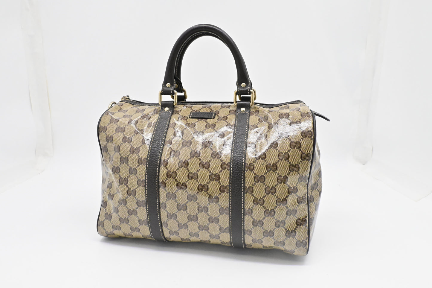 Gucci Boston Bag in Crystal GG Coated Canvas