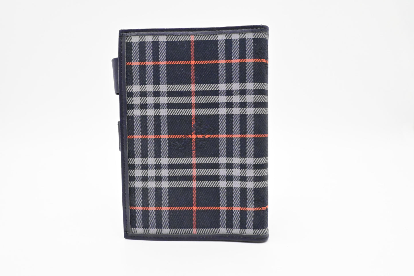 Burberry Agenda in Navy Check Canvas
