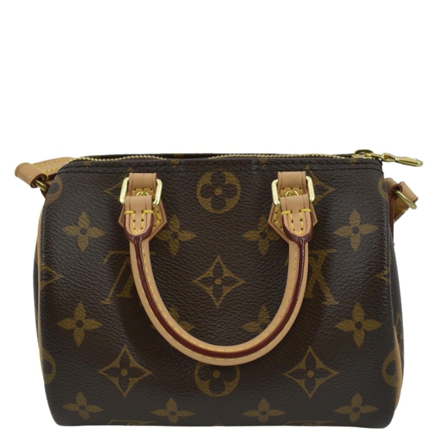 LOUIS VUITTON Nano  Monogram Canvas Crossbody Bag Brown