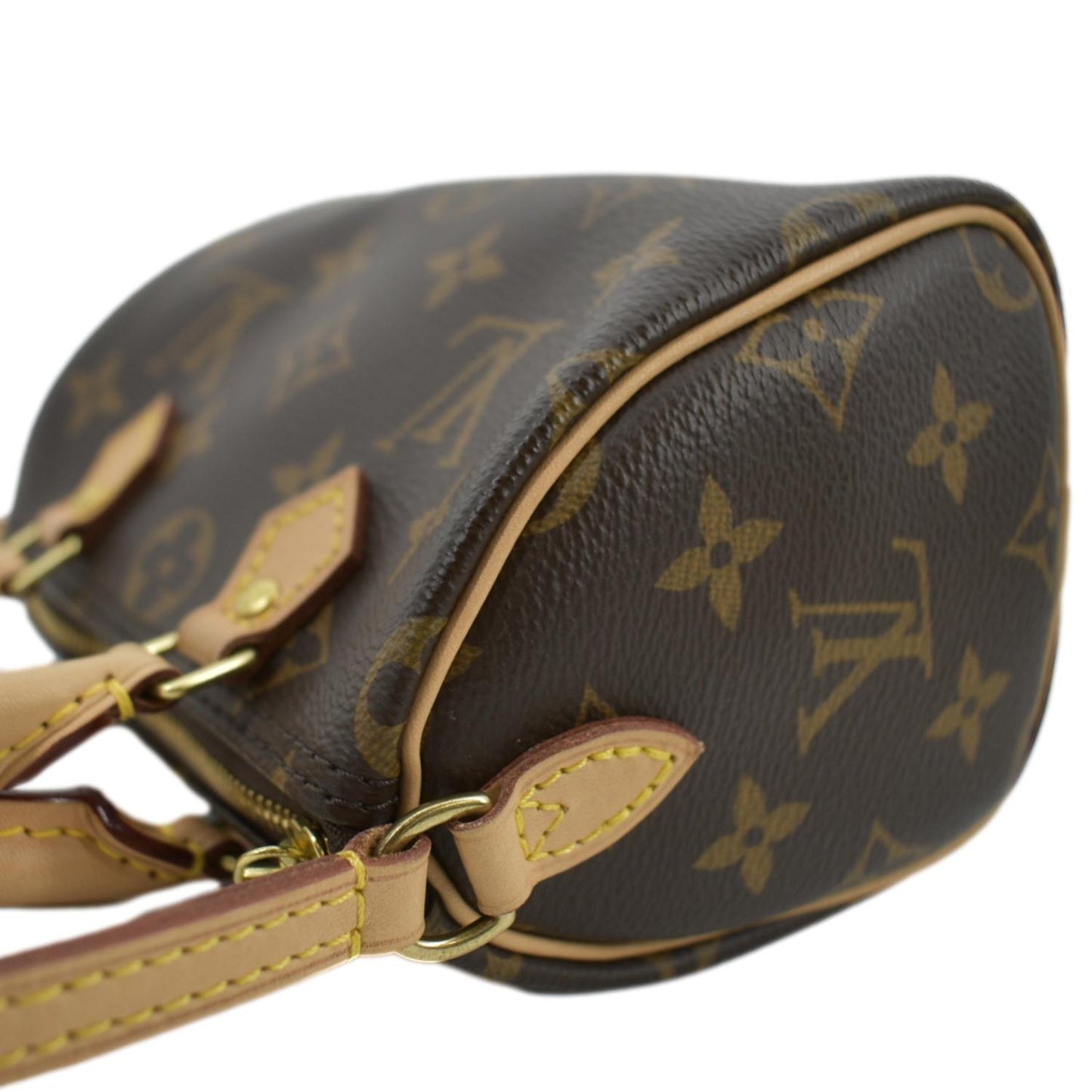 LOUIS VUITTON Nano  Monogram Canvas Crossbody Bag Brown