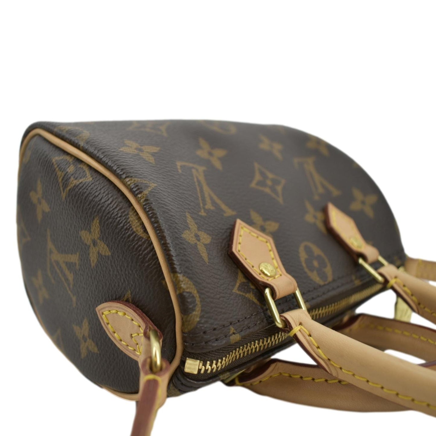 LOUIS VUITTON Nano  Monogram Canvas Crossbody Bag Brown