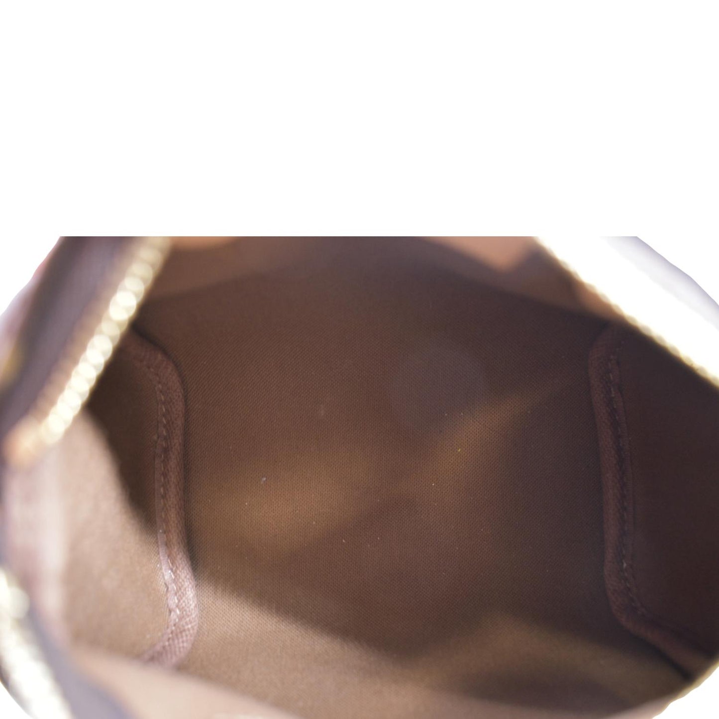 LOUIS VUITTON Nano  Monogram Canvas Crossbody Bag Brown