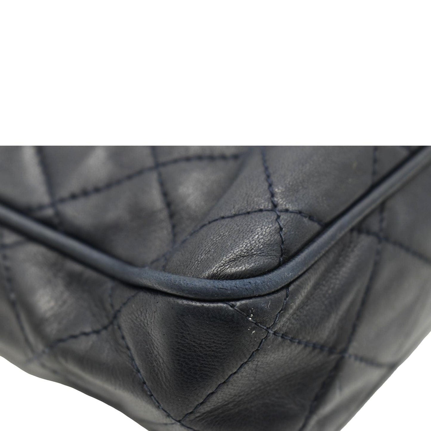 CHANEL  Quilted Leather Camera Crossbody Bag Black
