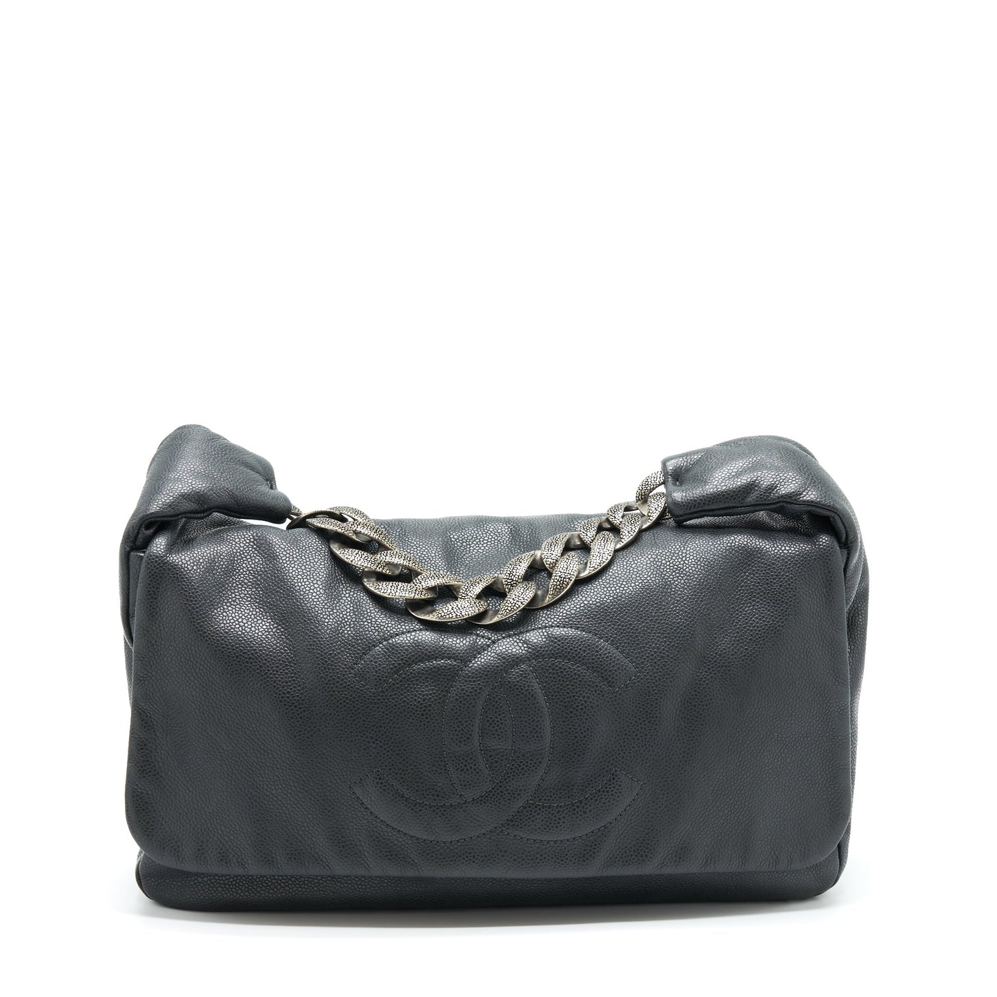 Chanel  Shoulder Bag Caviar Black Ruthenium Hardware