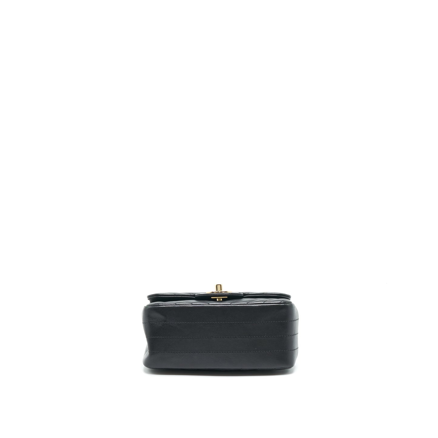 Chanel Mini Square Chevron Flap Bag Black L