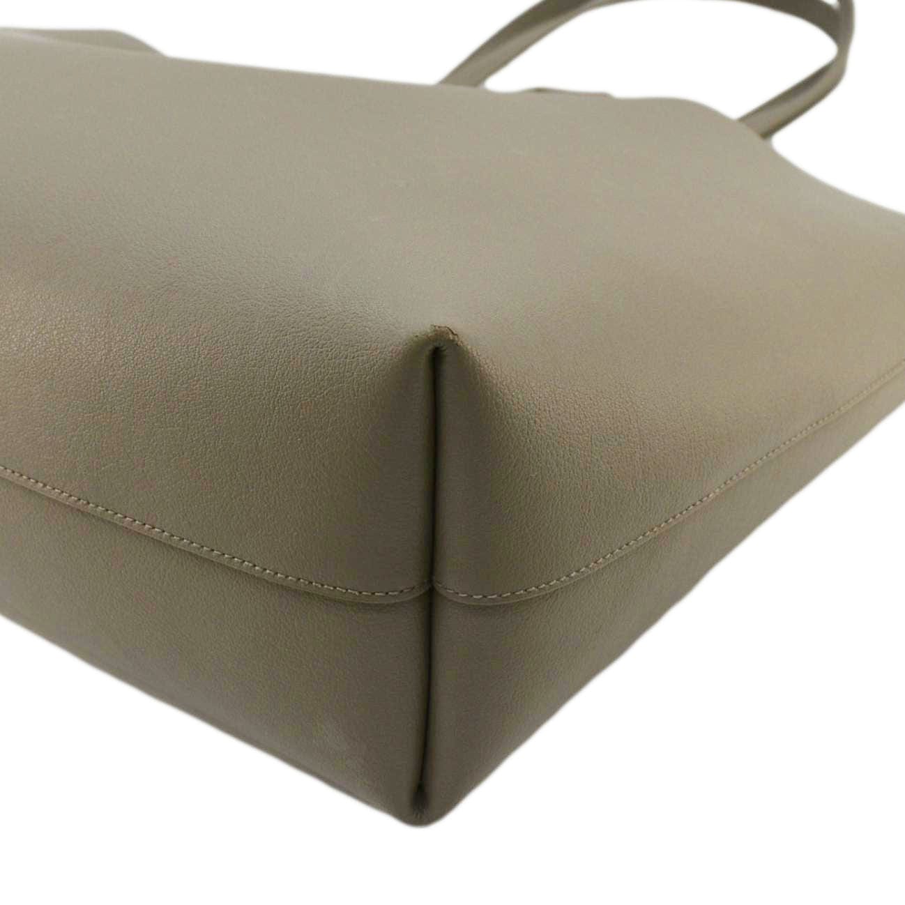YVES SAINT LAURENT Shopping Leather Tote Bag Gray