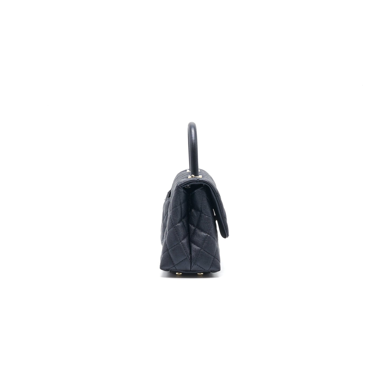 Chanel Mini Coco Handle Iridescent Navy LGHW Handbag