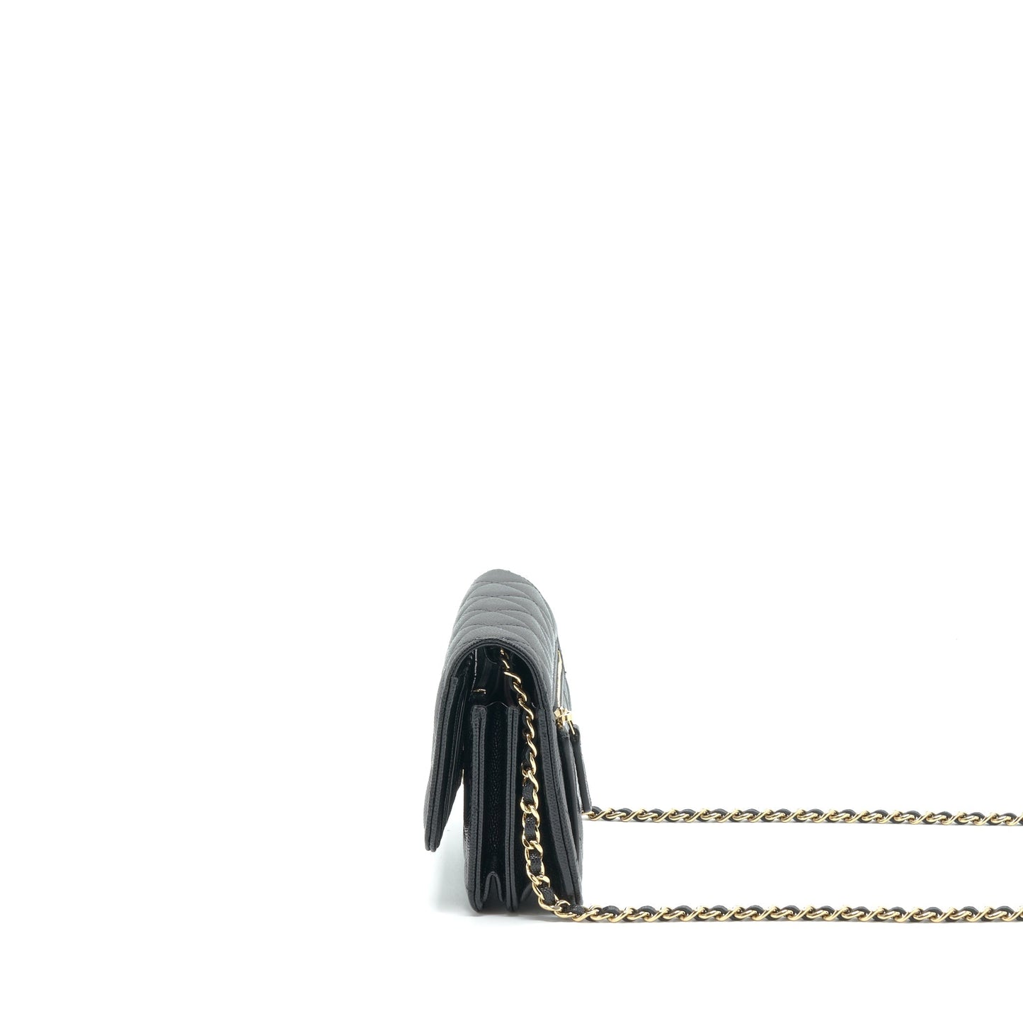 Chanel Mini Wallet On Chain Caviar Black L