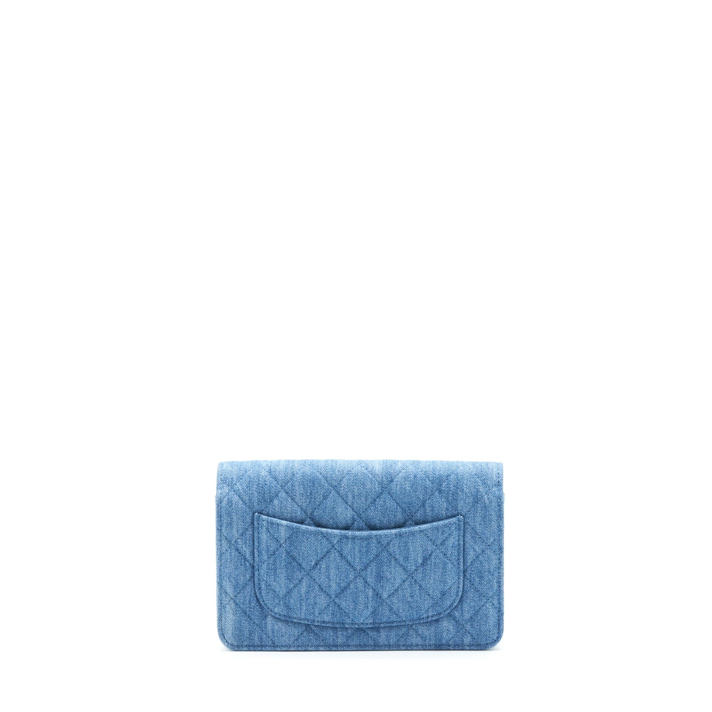 Chanel Pearl Crush Wallet On Chain Denim Blue